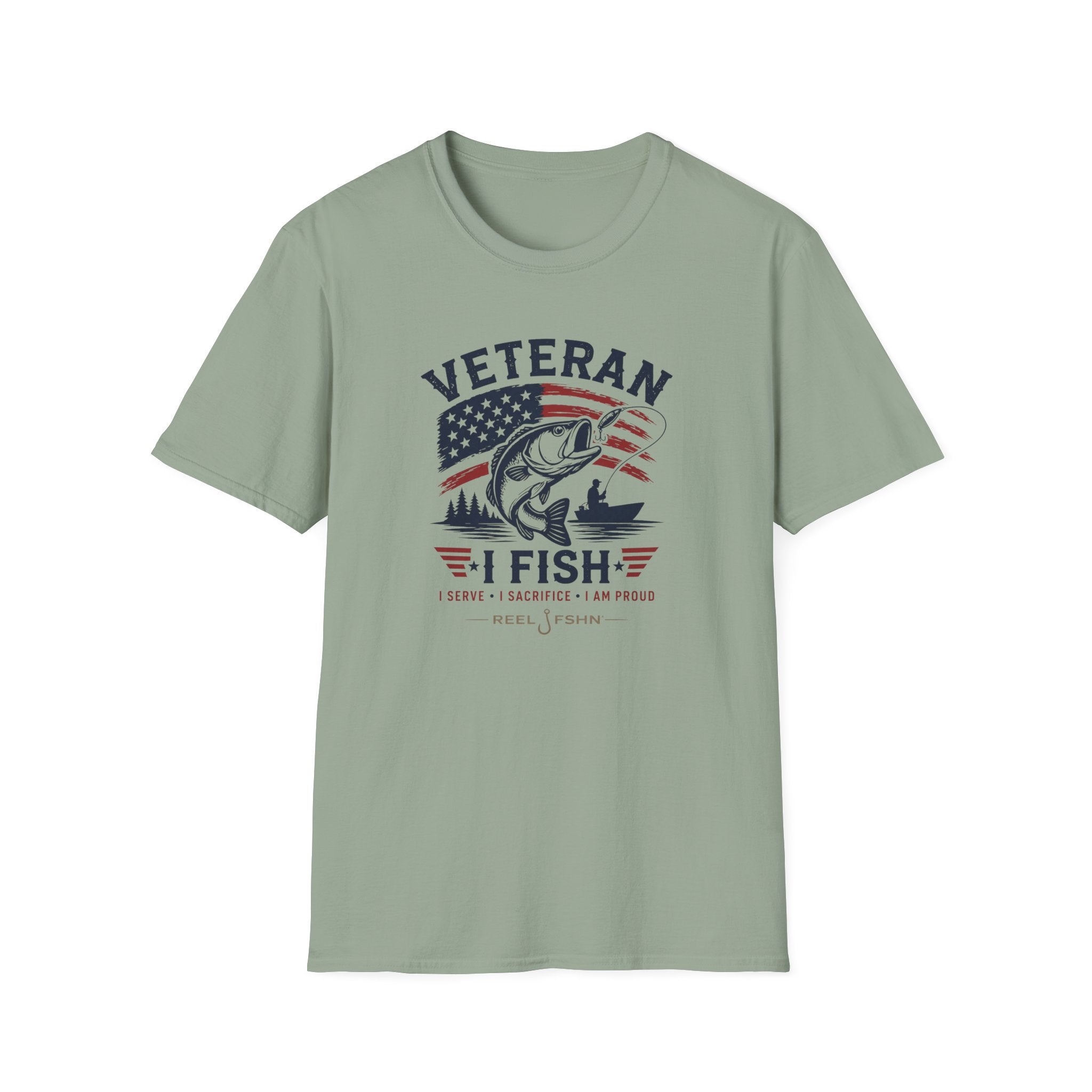 Veteran I Fish I Serve I Sacrifice I Am Proud T-Shirt
