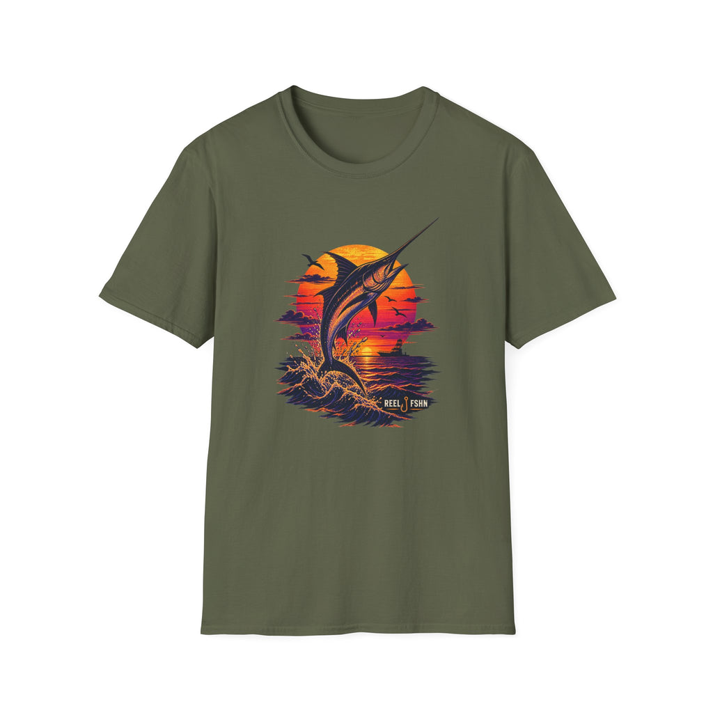 Marlin Sunset Silhouette  T-Shirt