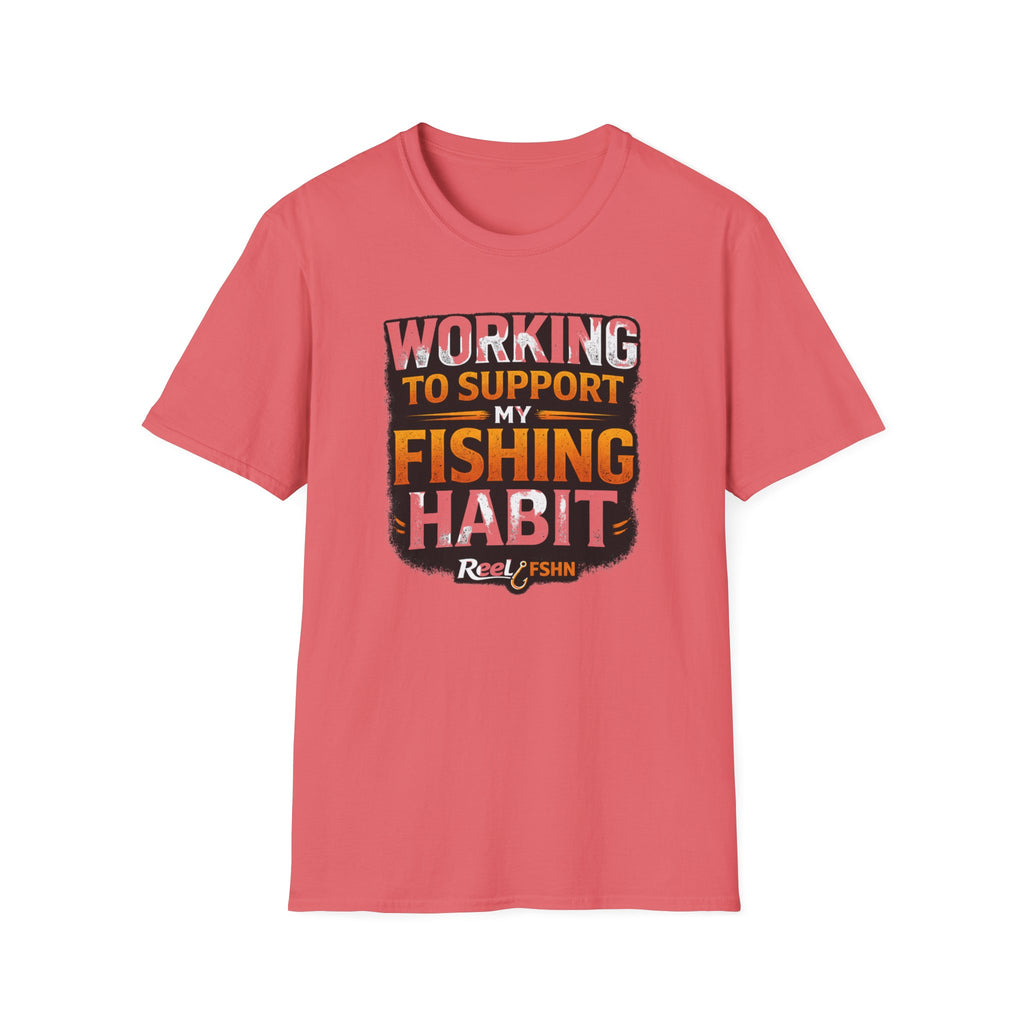 Working To Support My Fishing Habit T-Shirt