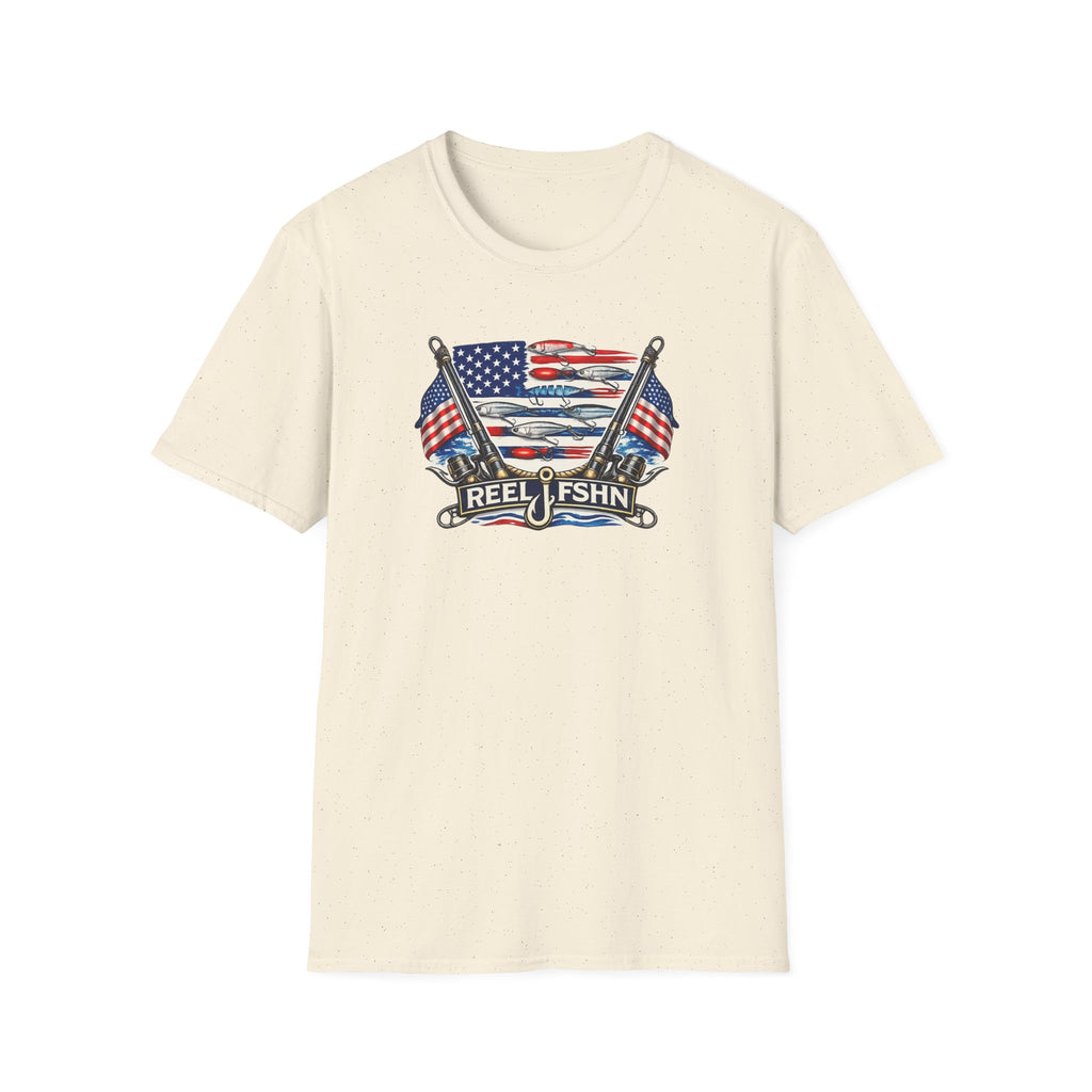 American Flag with Two Rods T-Shirt
