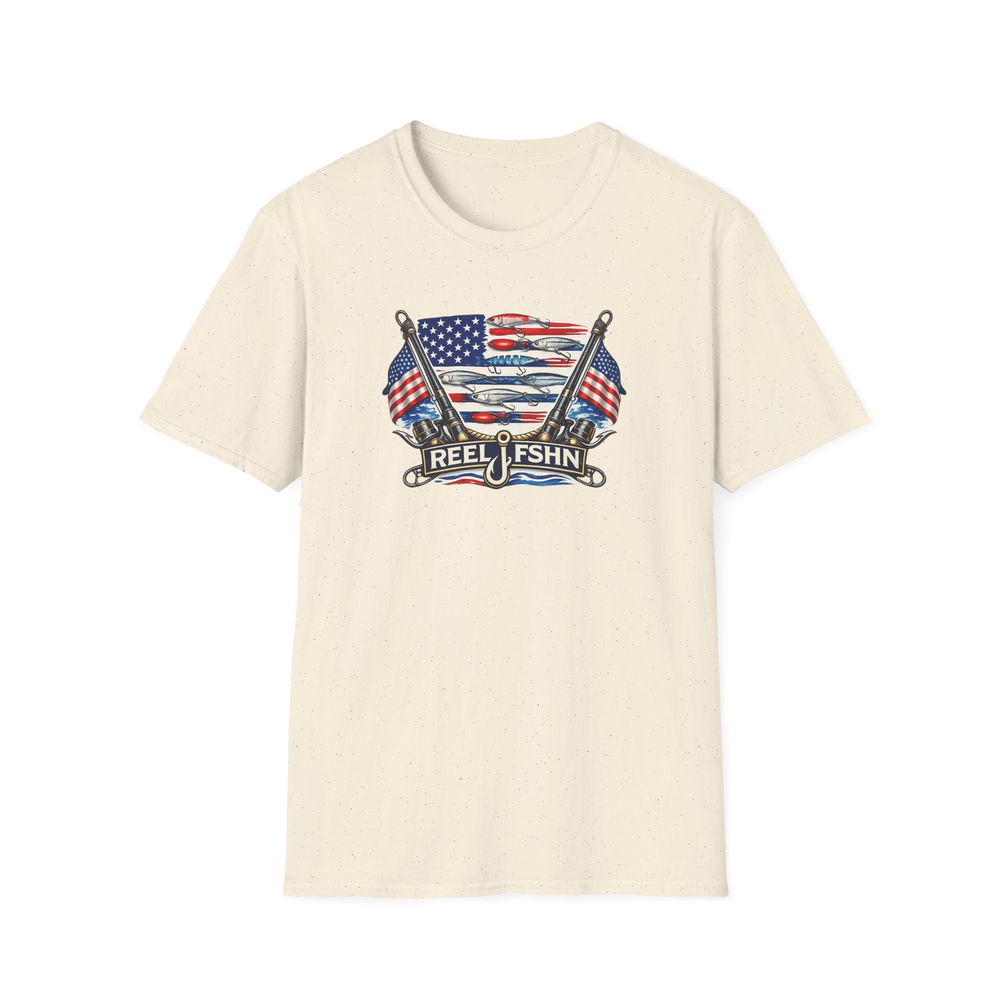 American Flag with Two Rods T-Shirt