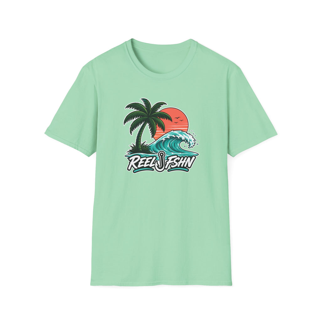 Palm & Turquoise Wave T-Shirt