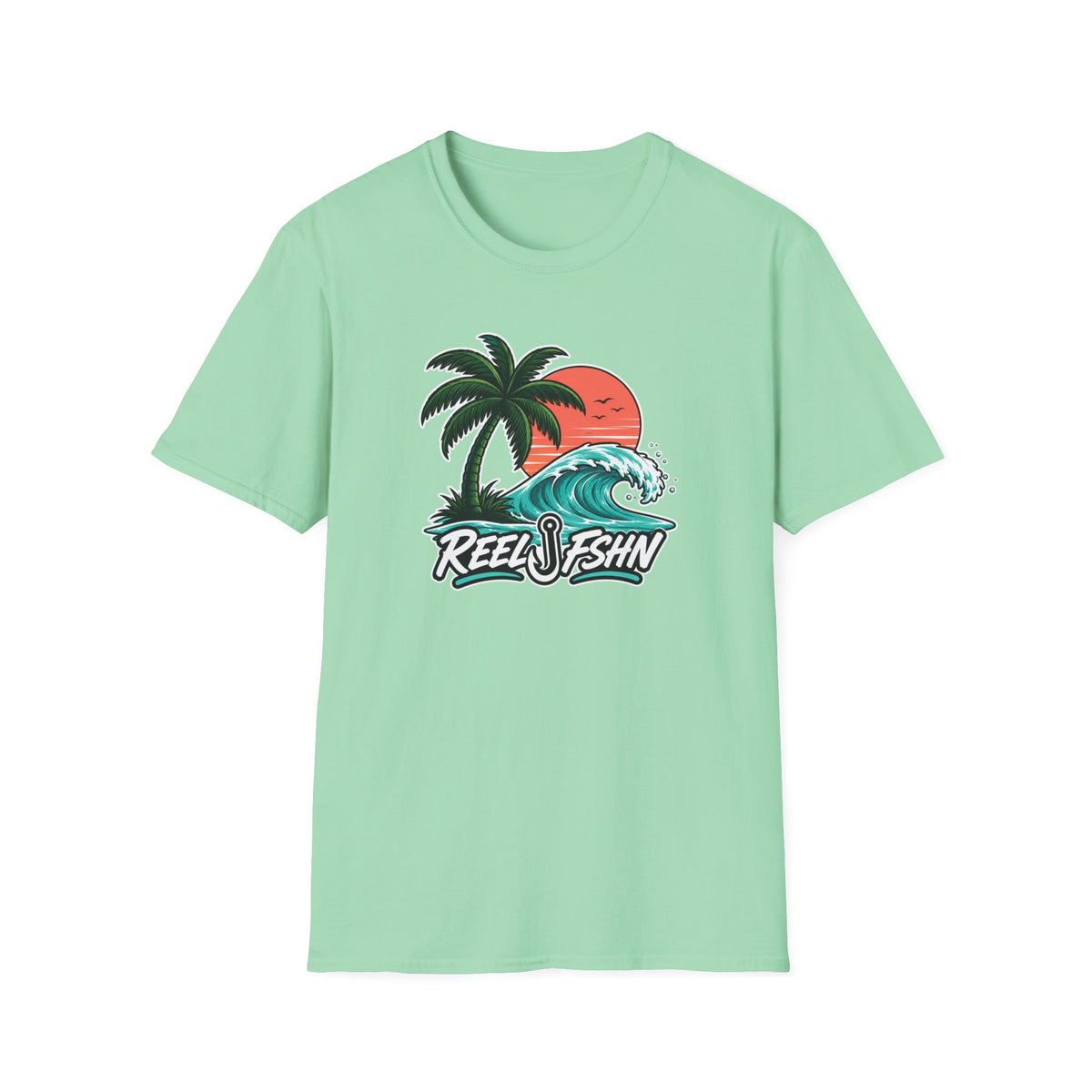 Palm & Turquoise Wave T-Shirt