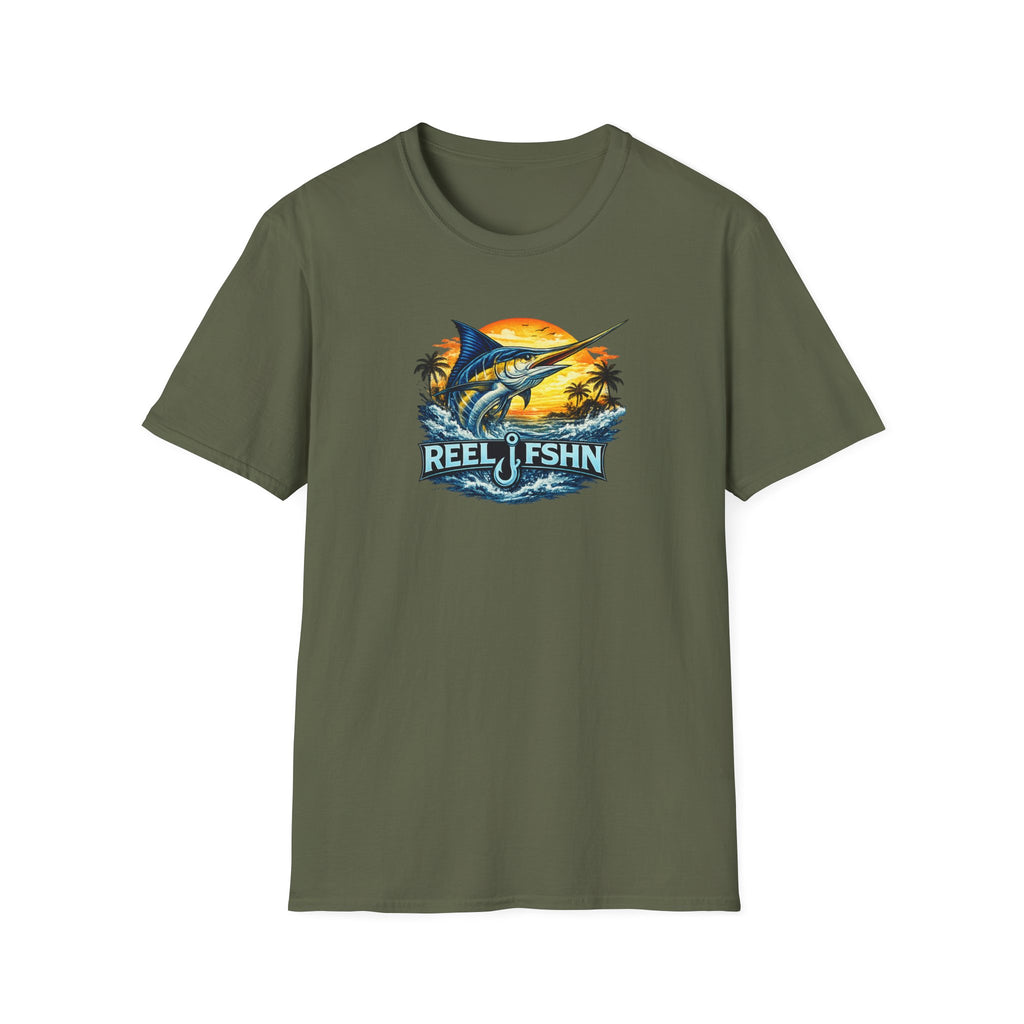 Marlin with REEL FSHN Logo T-Shirt