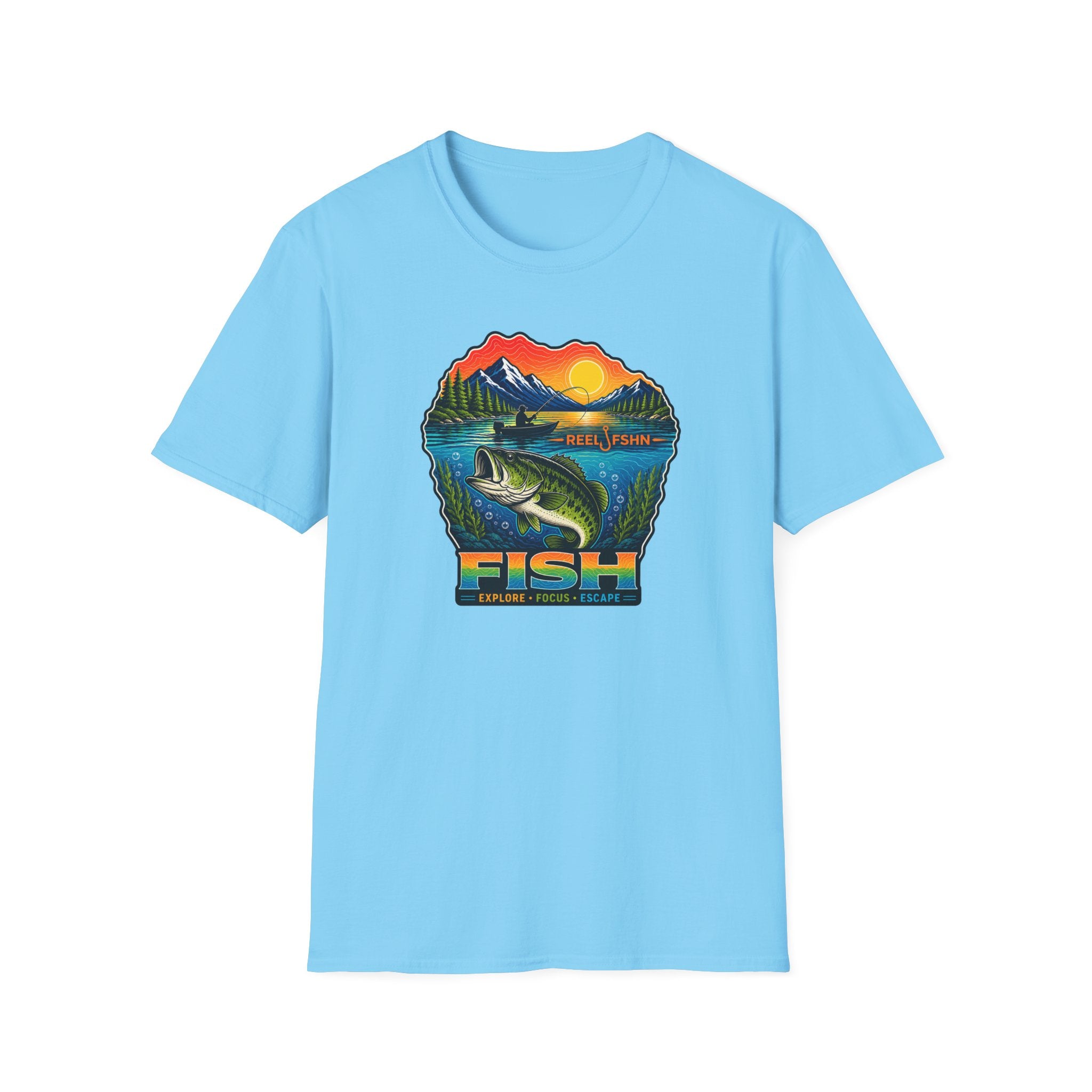 Fish Explore Focus Escape  T-Shirt