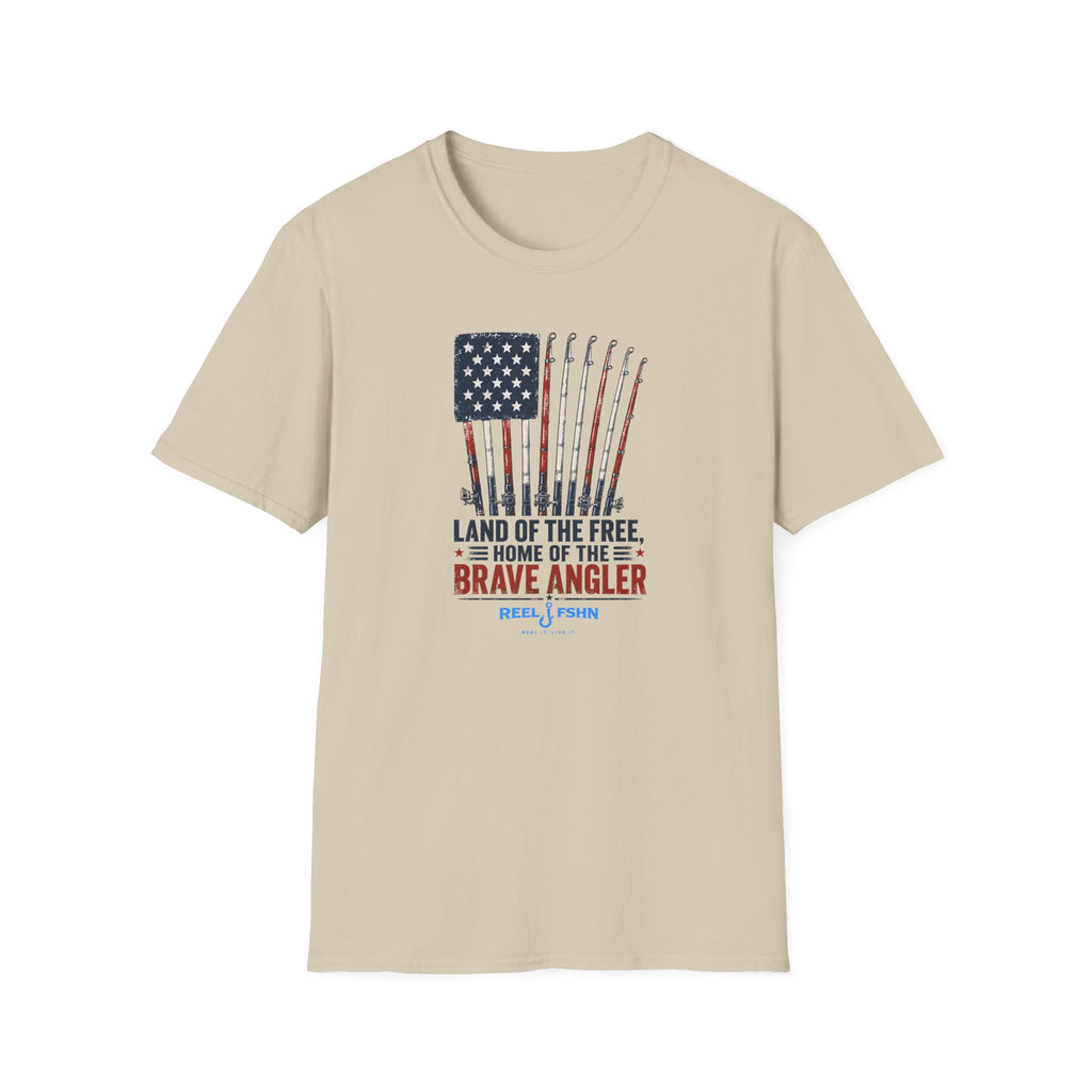Land Of The Free Home Of The Brave Angler T-Shirt