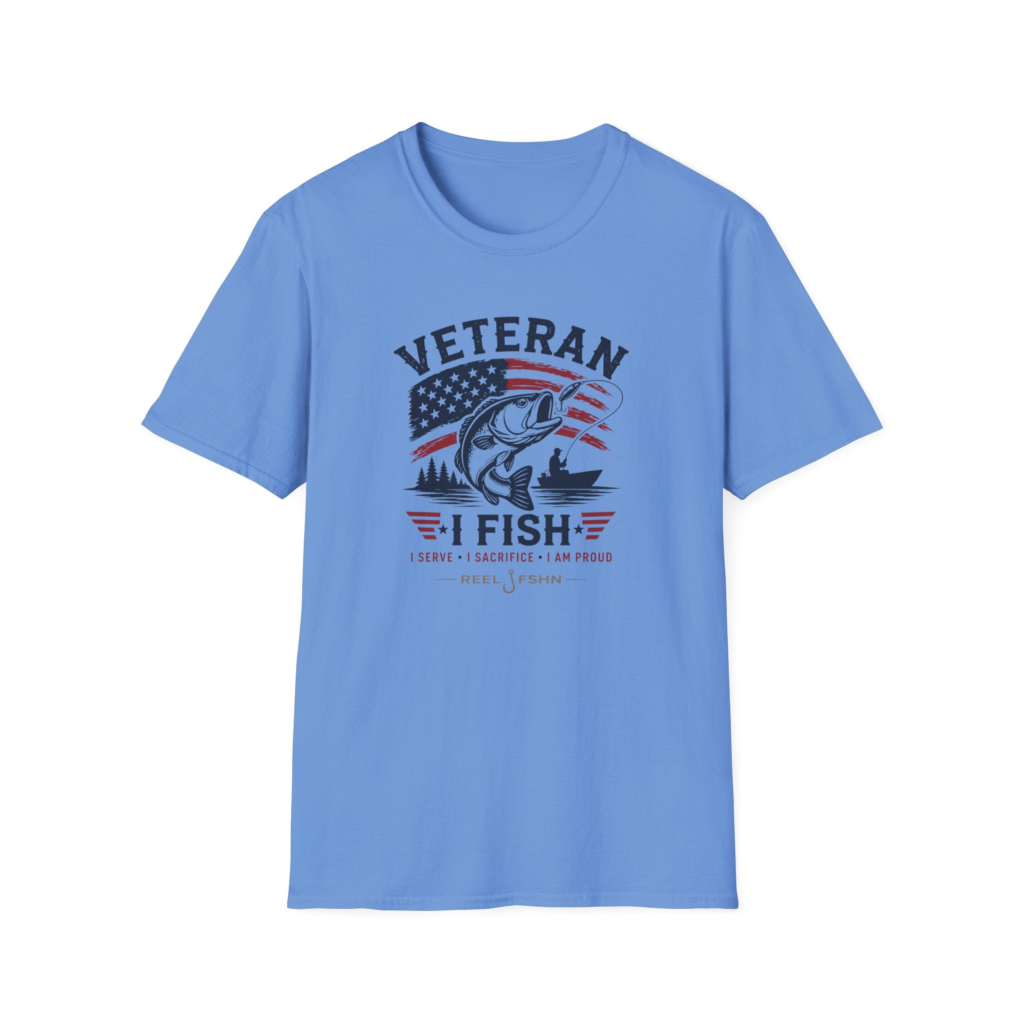Veteran I Fish I Serve I Sacrifice I Am Proud T-Shirt