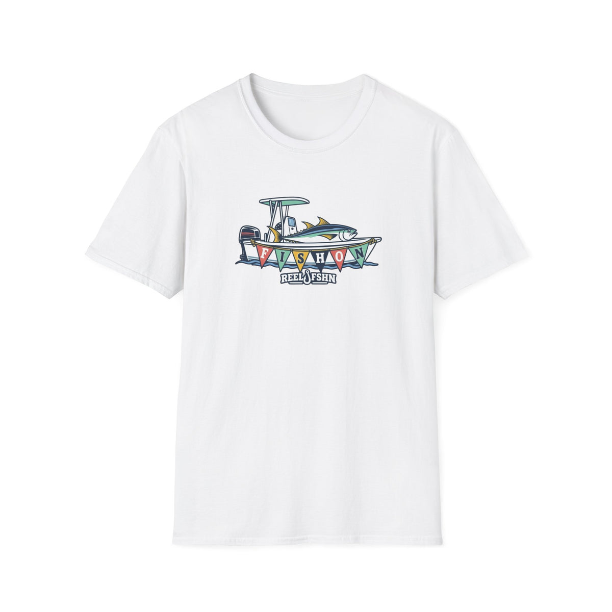 Fish On Tropical Boat T-Shirt
