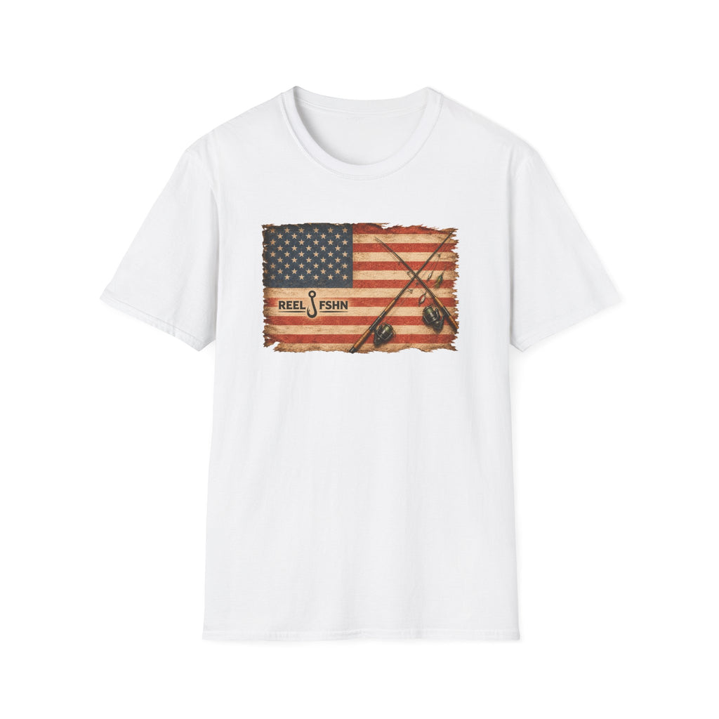 American Flag With Two Rods T-Shirt