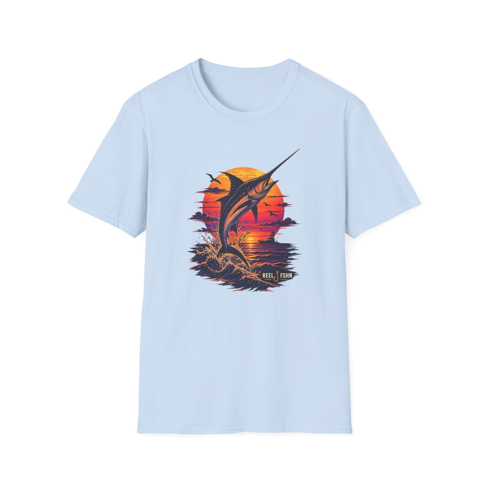 Marlin Sunset Silhouette  T-Shirt