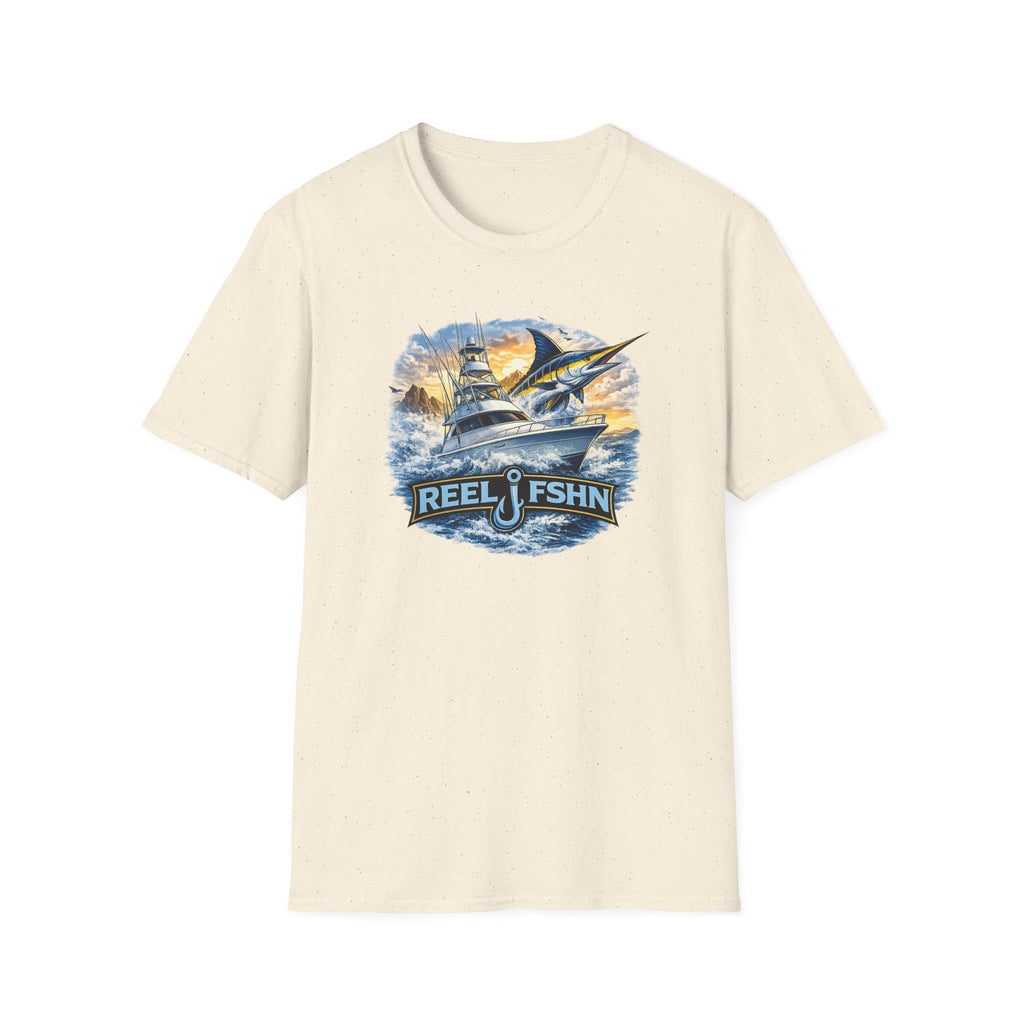 Fishing Boat with Marlin T-Shirt
