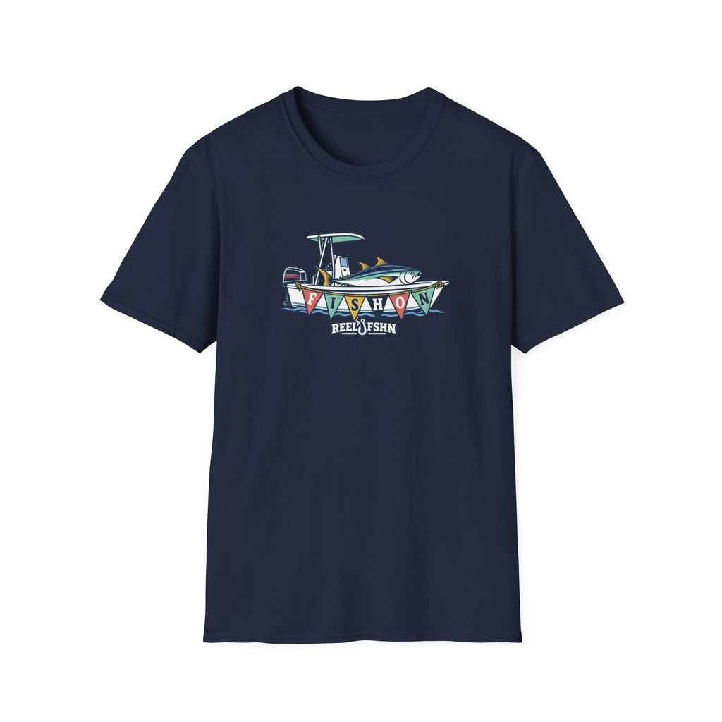 Fish On Tropical Boat T-Shirt