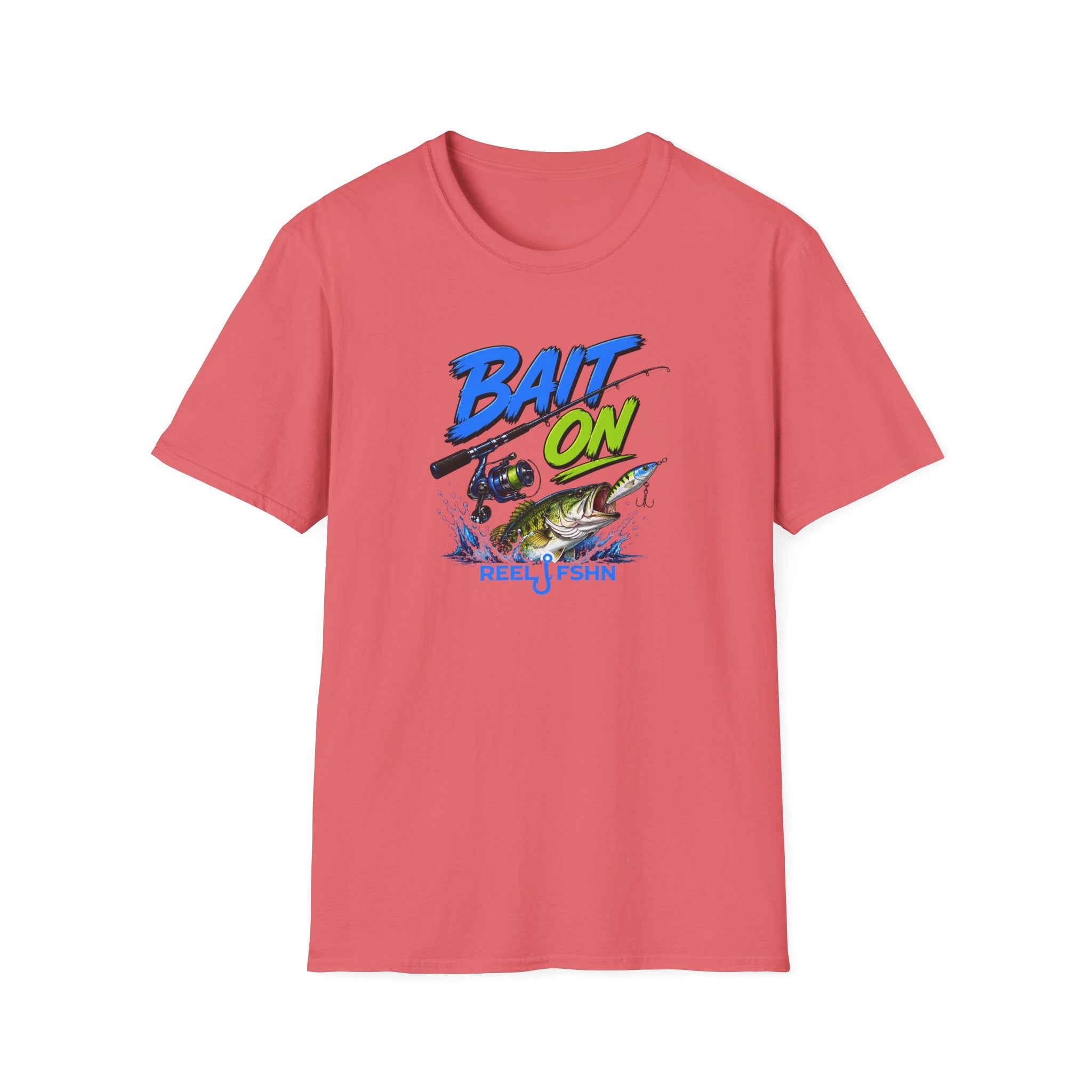 Bait On with Rod & Reel  T-Shirt
