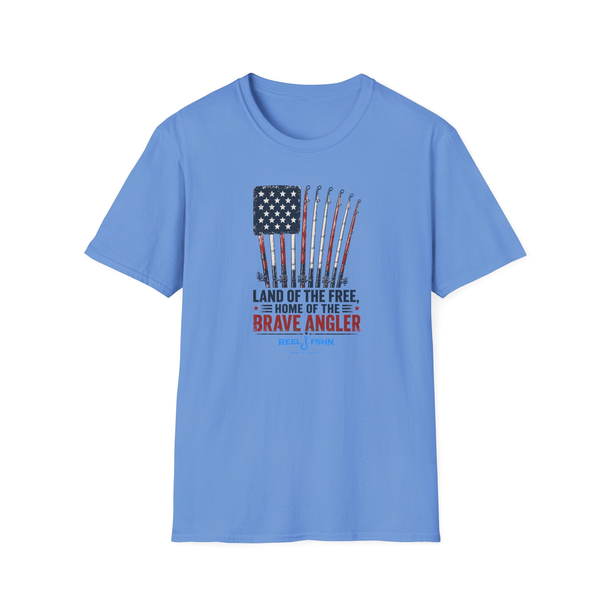 Land Of The Free Home Of The Brave Angler T-Shirt