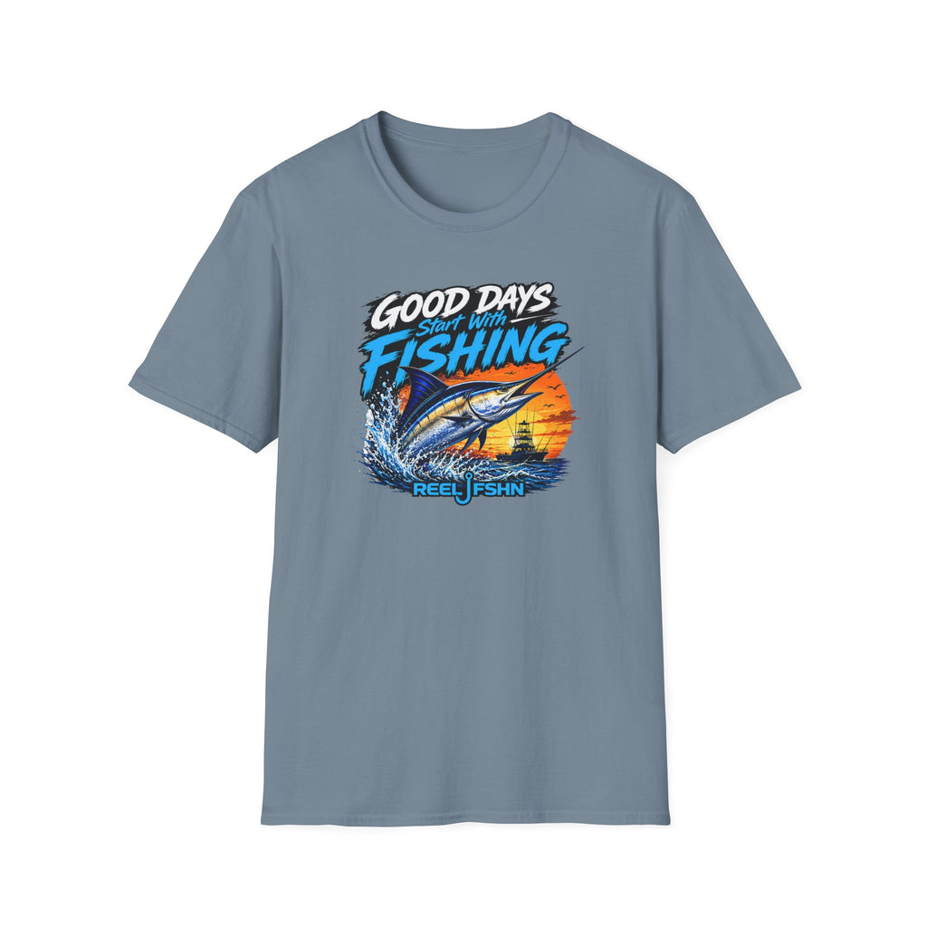Good Days Start With Fishing Marlin T-Shirt
