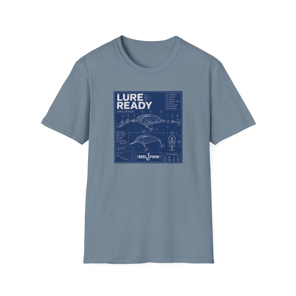 Lure Ready Blue Print  T-Shirt