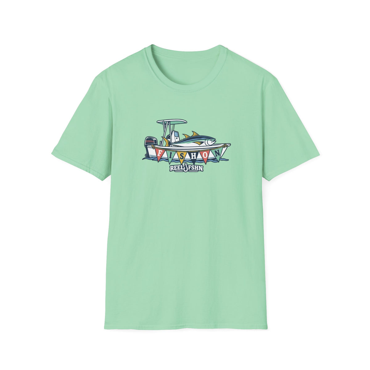 Fish On Tropical Boat T-Shirt