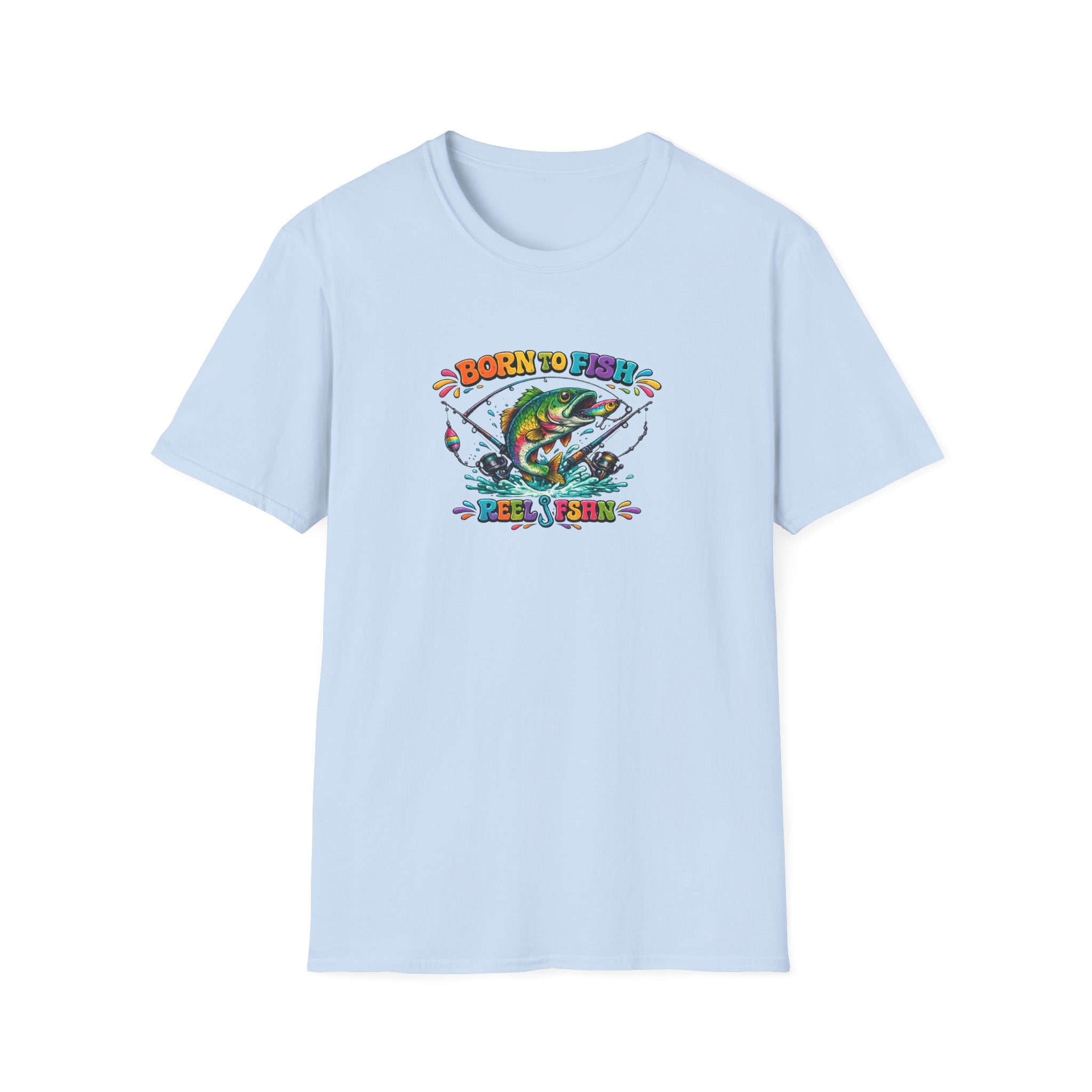 Born To Fish Funky Print T-Shirt