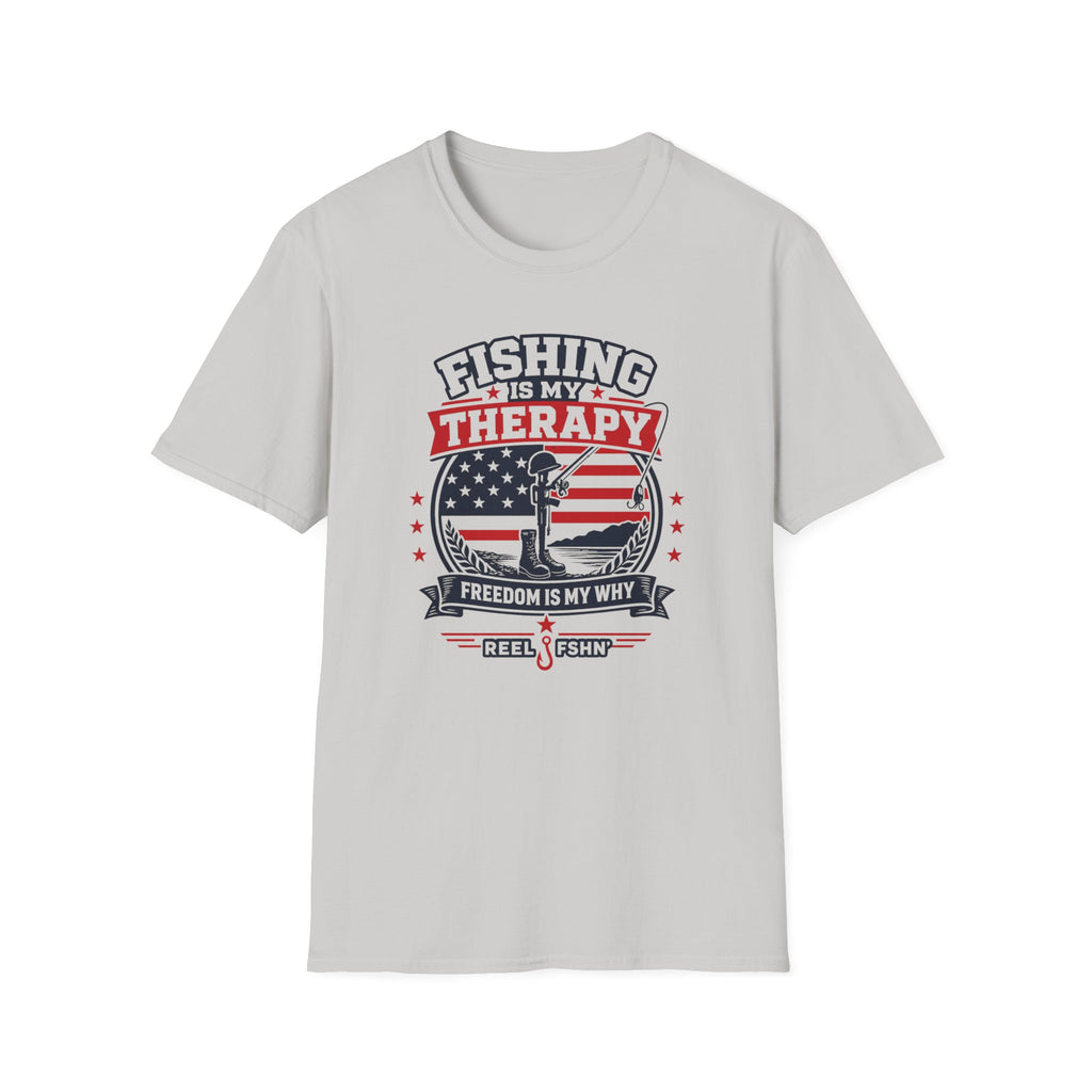 Fishing Is My Therapy Freedom Is My Why T-Shirt