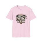 Pink Comfort Colors t-shirt with "Less Talk More Casts" fishing graphic and "REEL FSHN" logo.