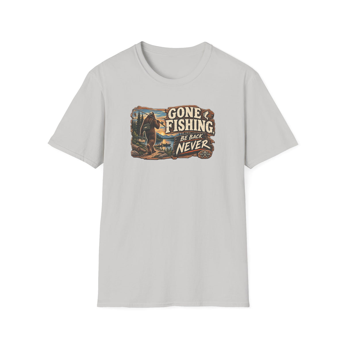 Gone Fishing. Be Back Never. T-Shirt