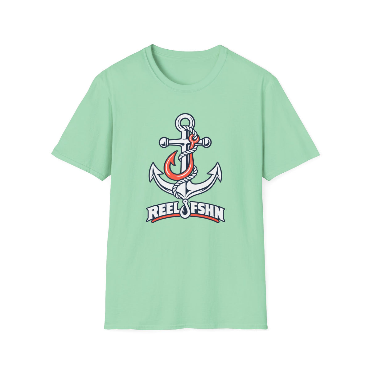 Coral & White Anchor T-Shirt