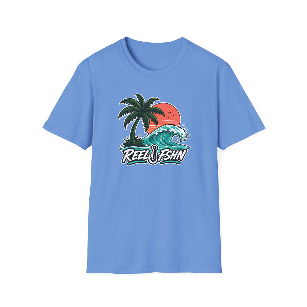 Palm & Turquoise Wave T-Shirt