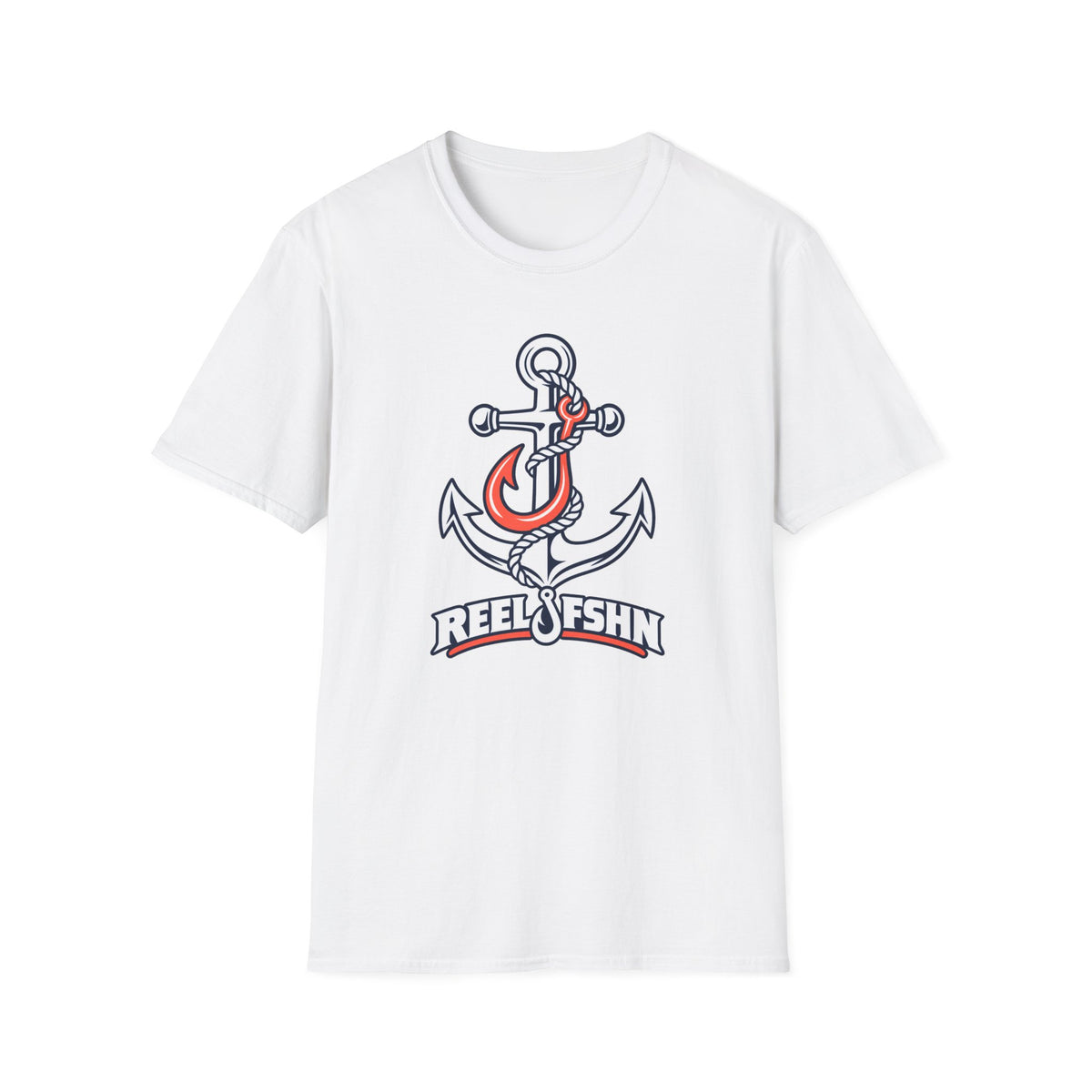 Coral & White Anchor T-Shirt