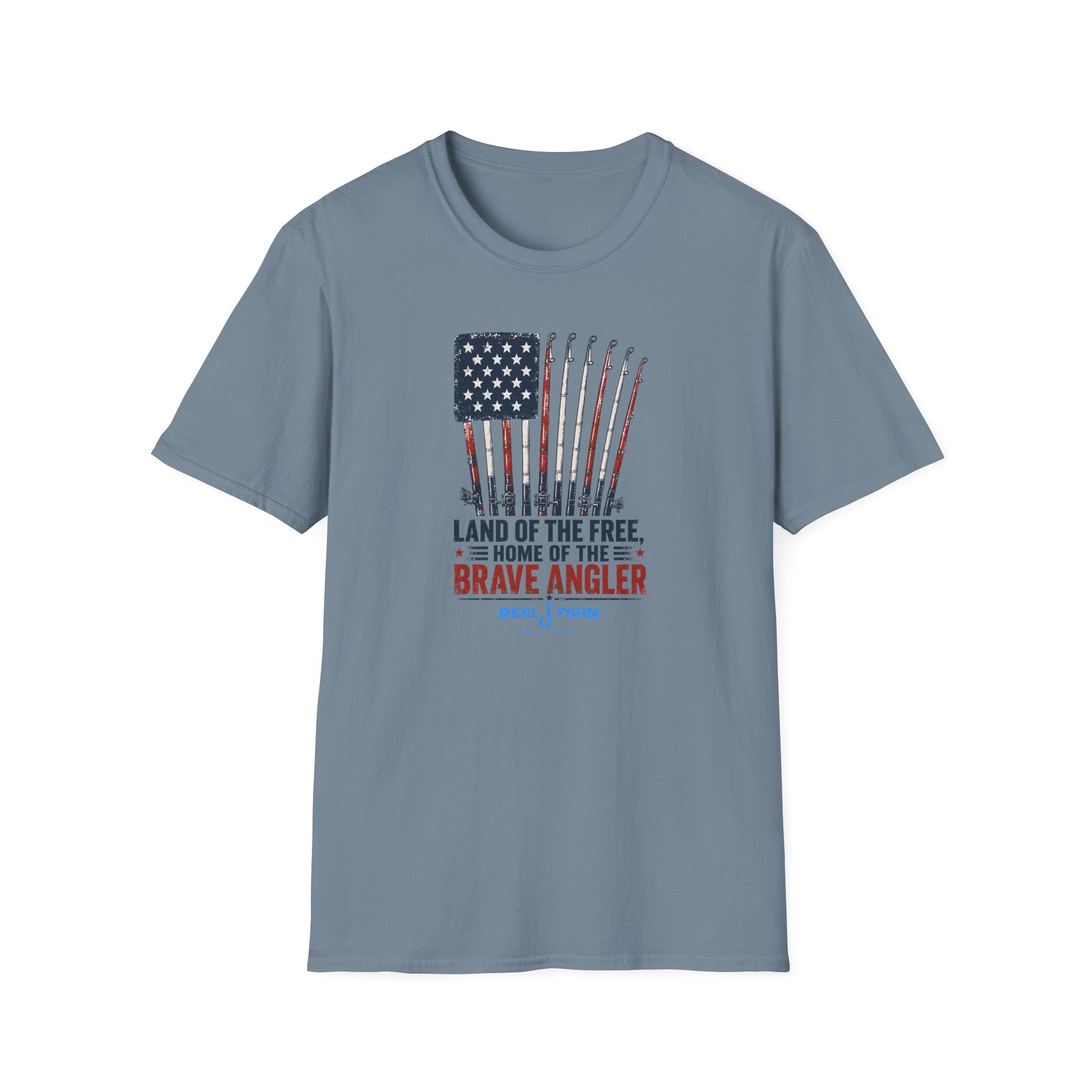 Land Of The Free Home Of The Brave Angler T-Shirt