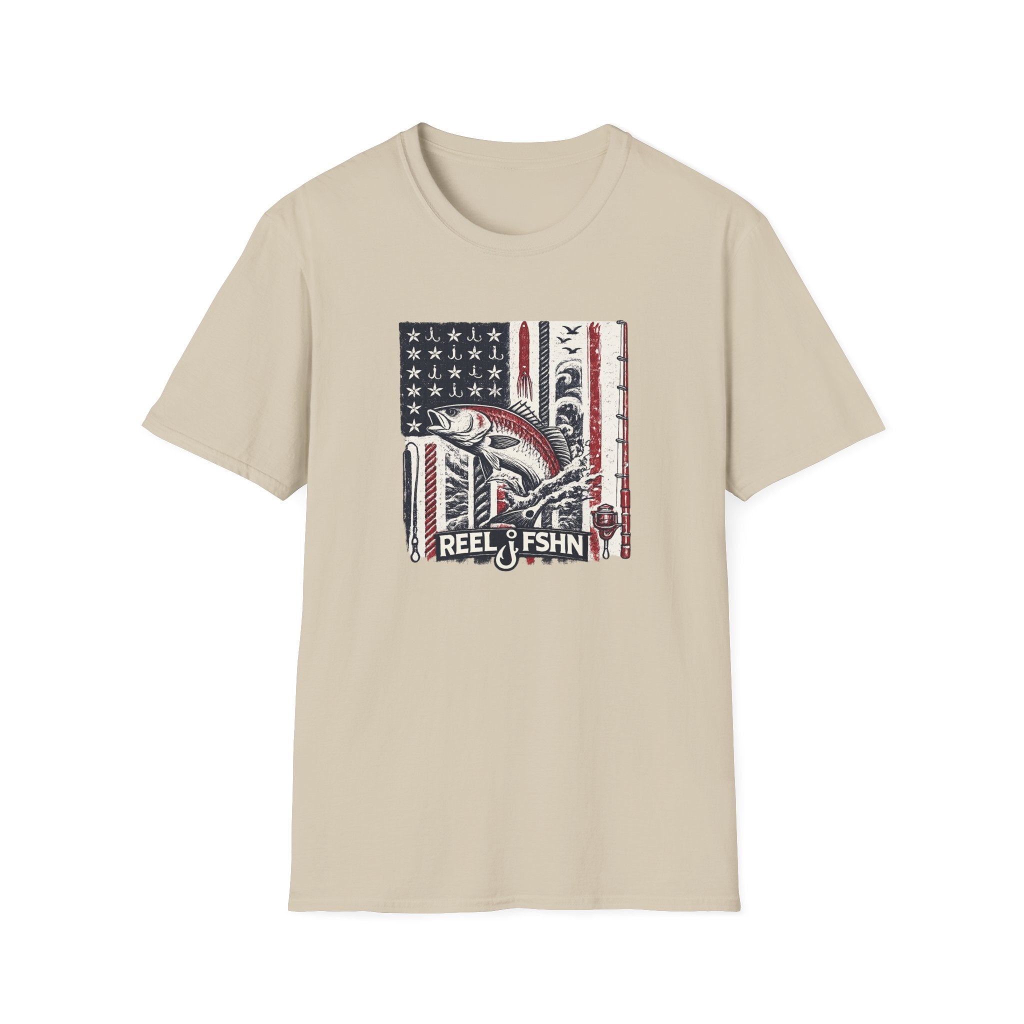 American flag with Tuna T-Shirt