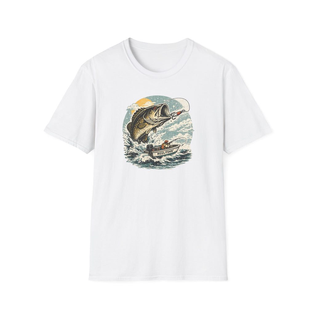 Bass Graphic with Boat T-Shirt