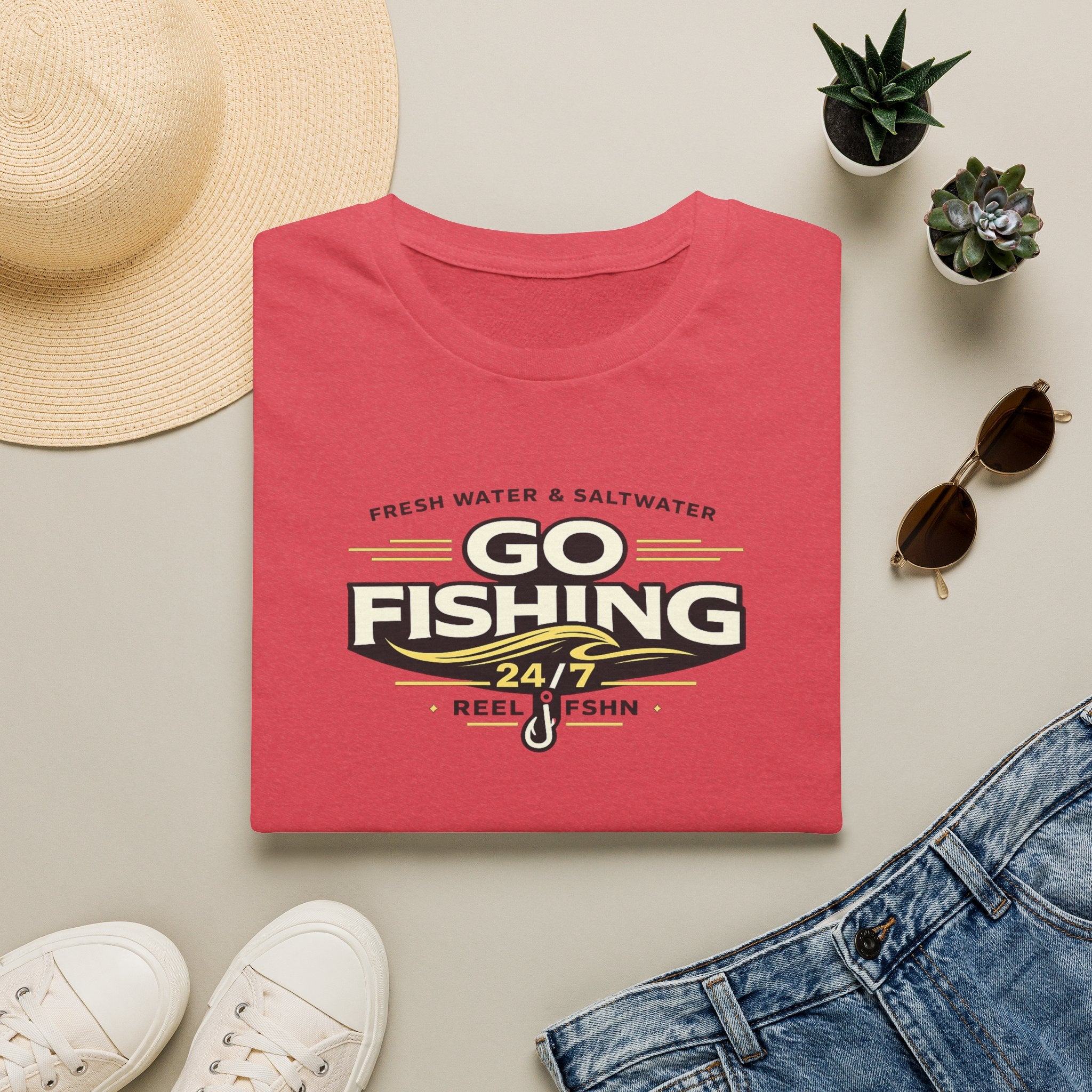 Fresh Water Salt Water Go Fishing T-Shirt