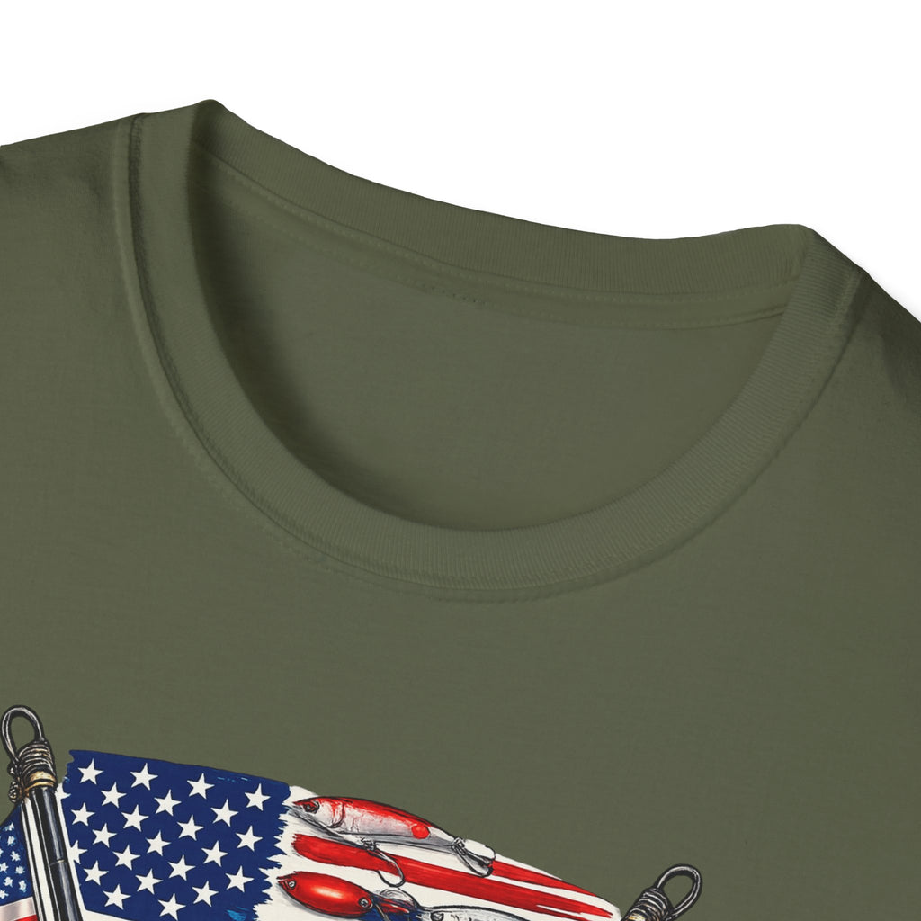 American Flag with Two Rods T-Shirt