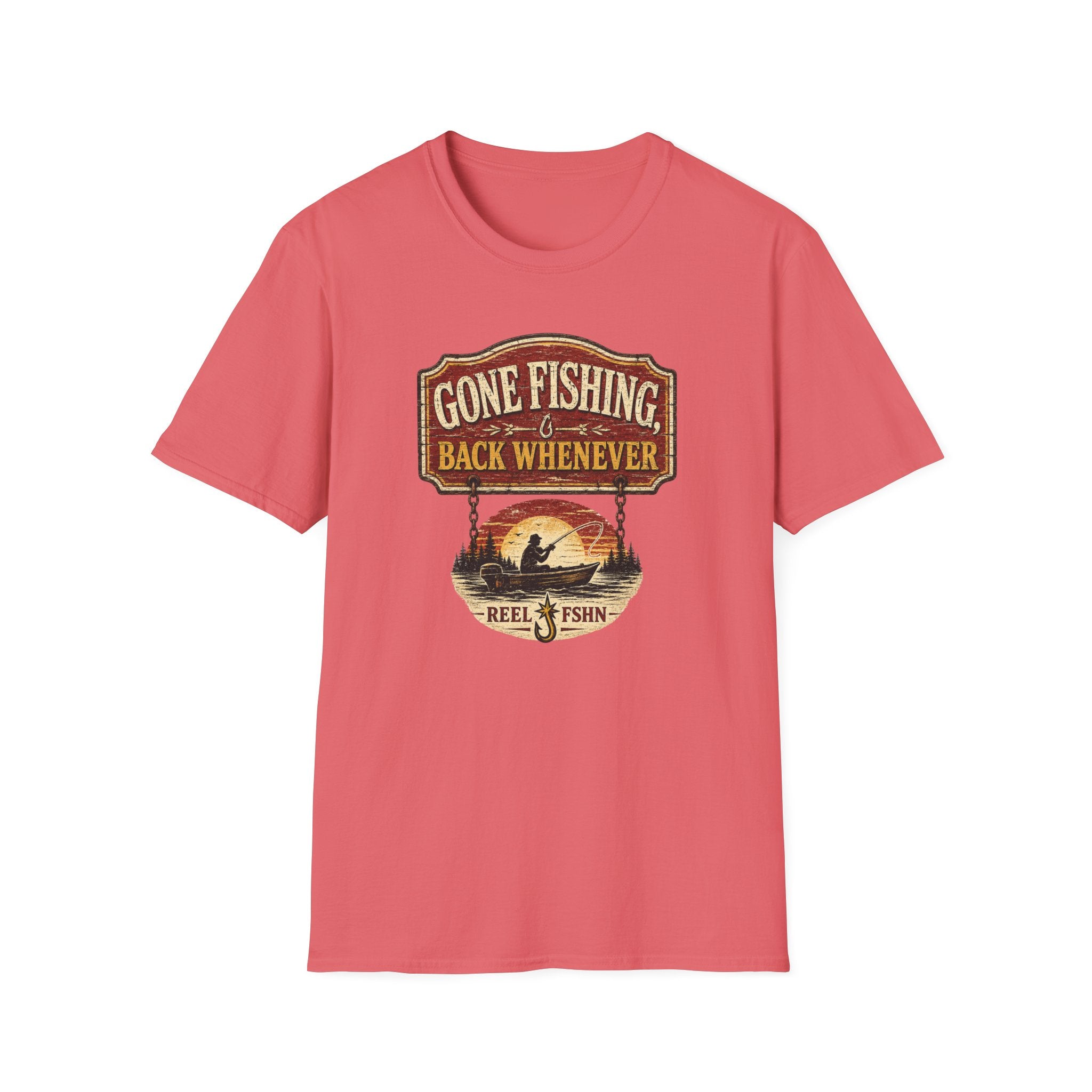 Gone Fishing Back Whenever T-Shirt