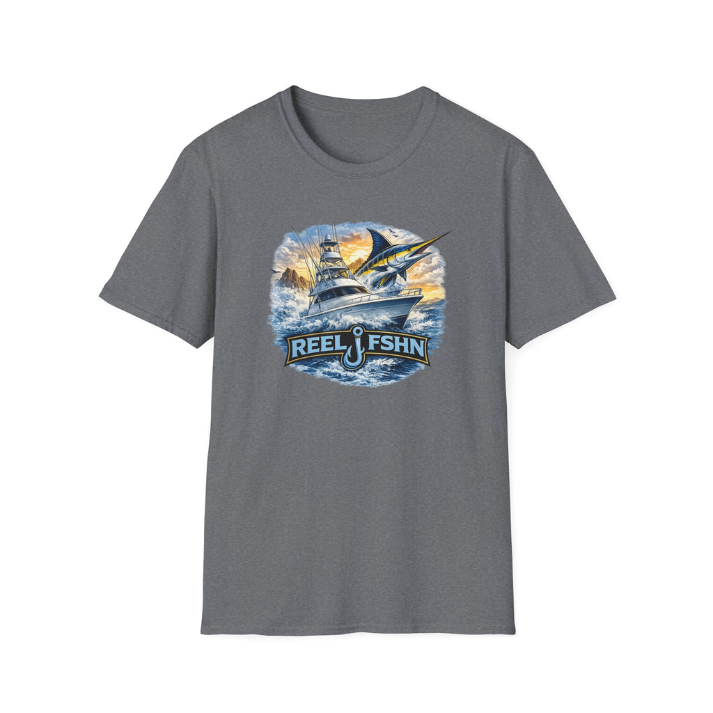 Fishing Boat with Marlin T-Shirt