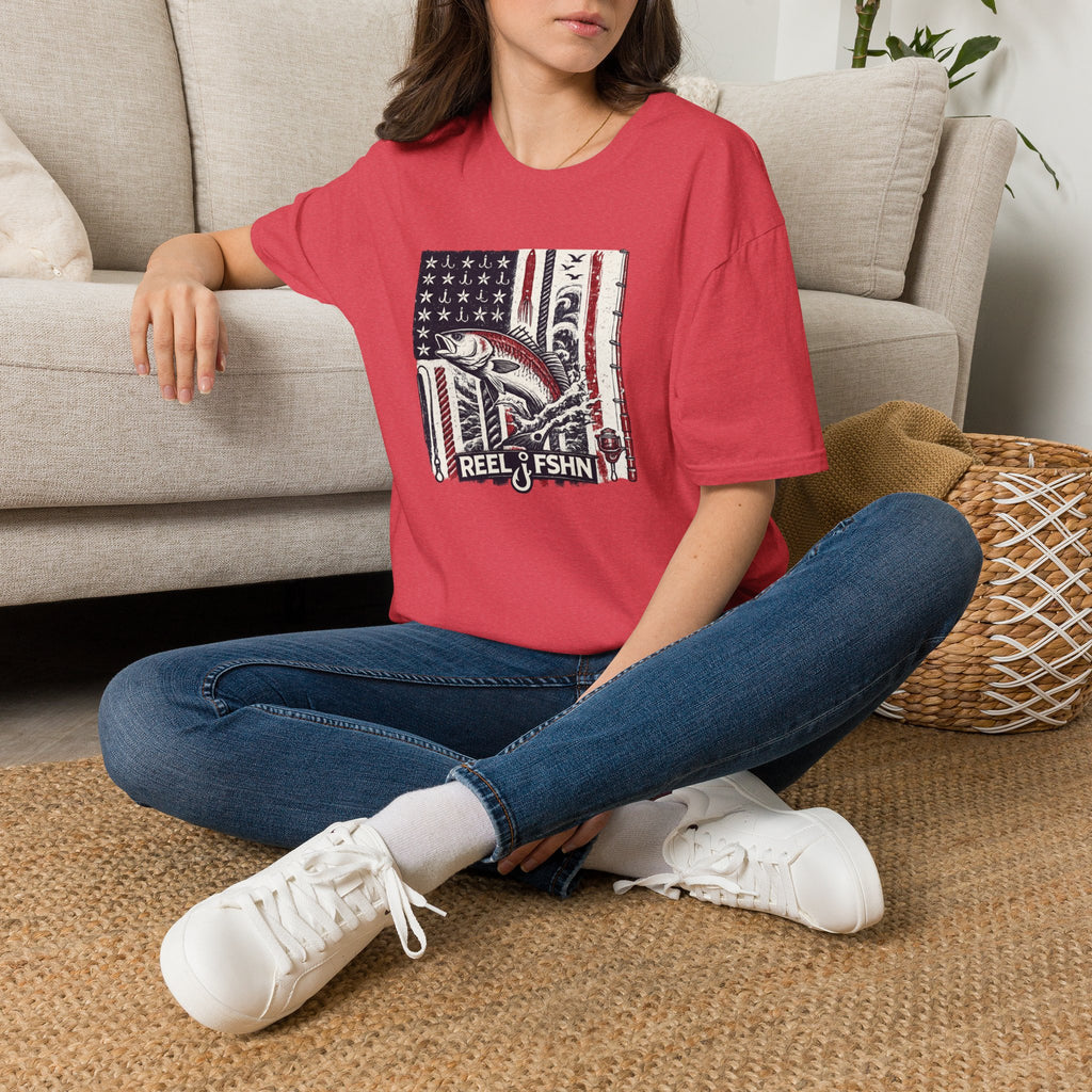 American flag with Tuna T-Shirt