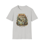 Light gray Comfort Colors cotton t-shirt with "Fuel the Reel" graphic featuring a tackle box, fish, and fishing rod.
