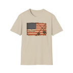 American Flag With Two Rods T-Shirt