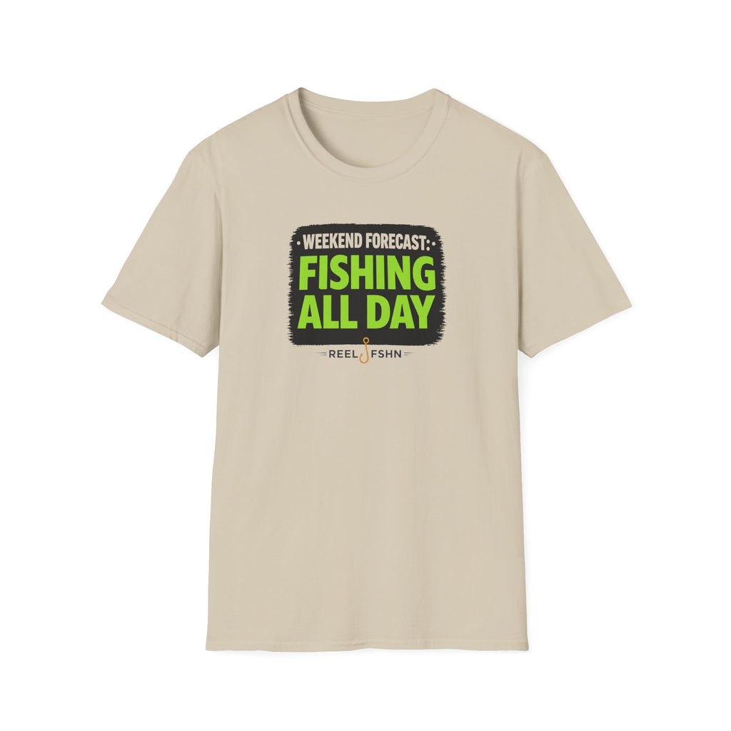 Weekend Forecast Fishing All Day T-Shirt