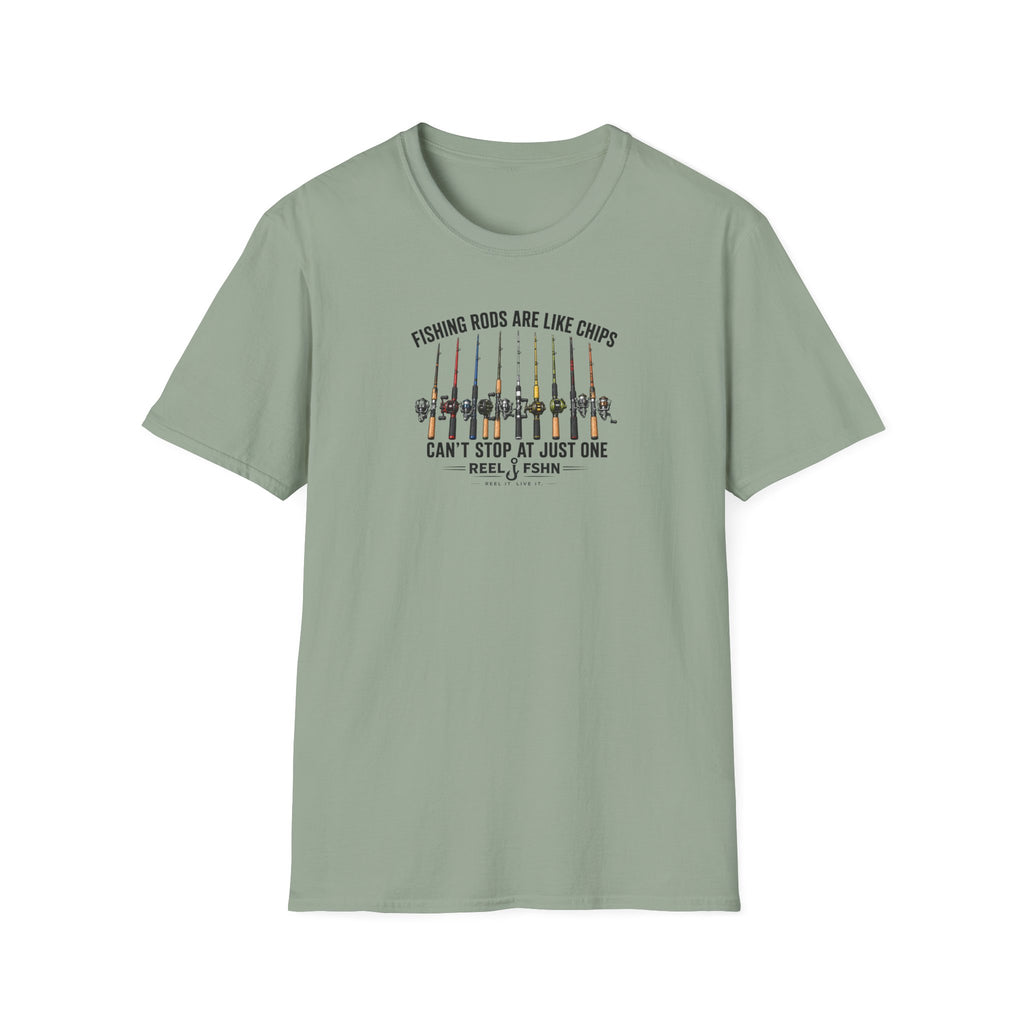 Fishing Rods Are Like Chips Can't Stop At One T-Shirt