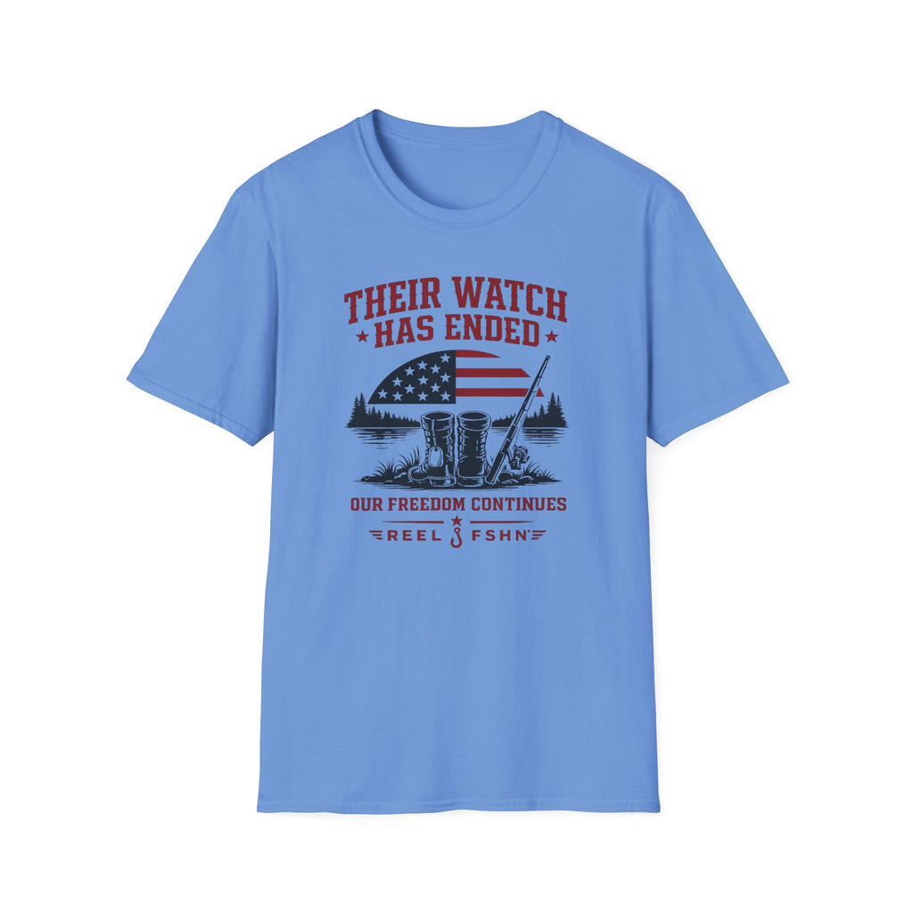 Their Watch Has Ended Our Freedom Continues T-Shirt