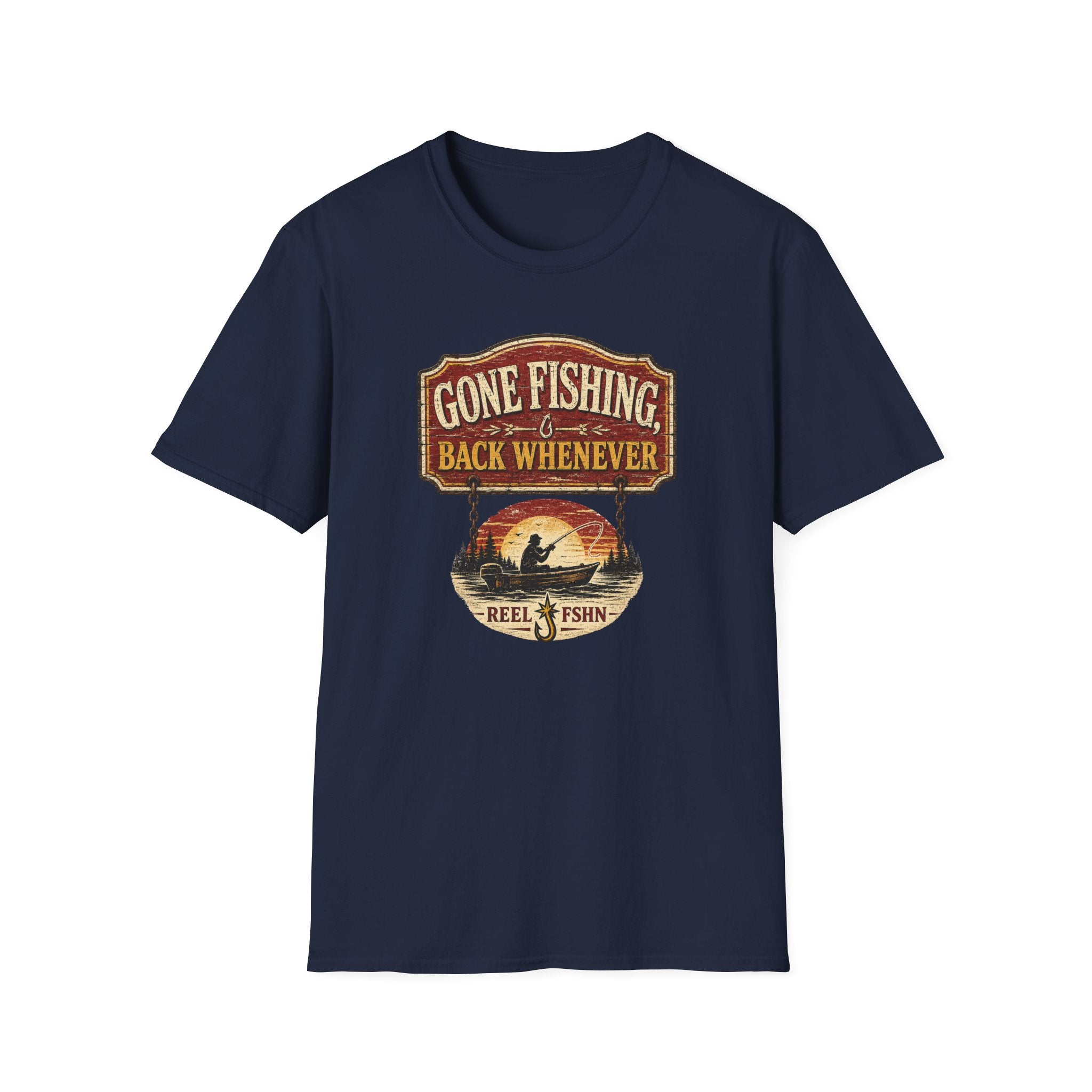 Gone Fishing Back Whenever T-Shirt
