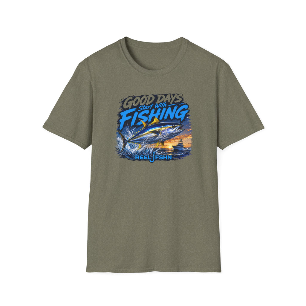 Good Days Start With Fishing Yellowfin Tuna T-Shirt
