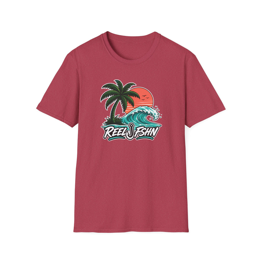 Palm & Turquoise Wave T-Shirt